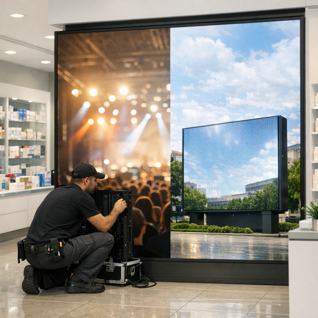 Écran géant LED : indoor vs outdoor