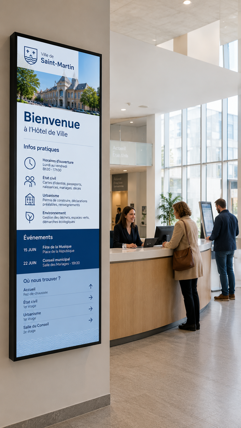 Solutions d'affichage dynamique pour collectivités