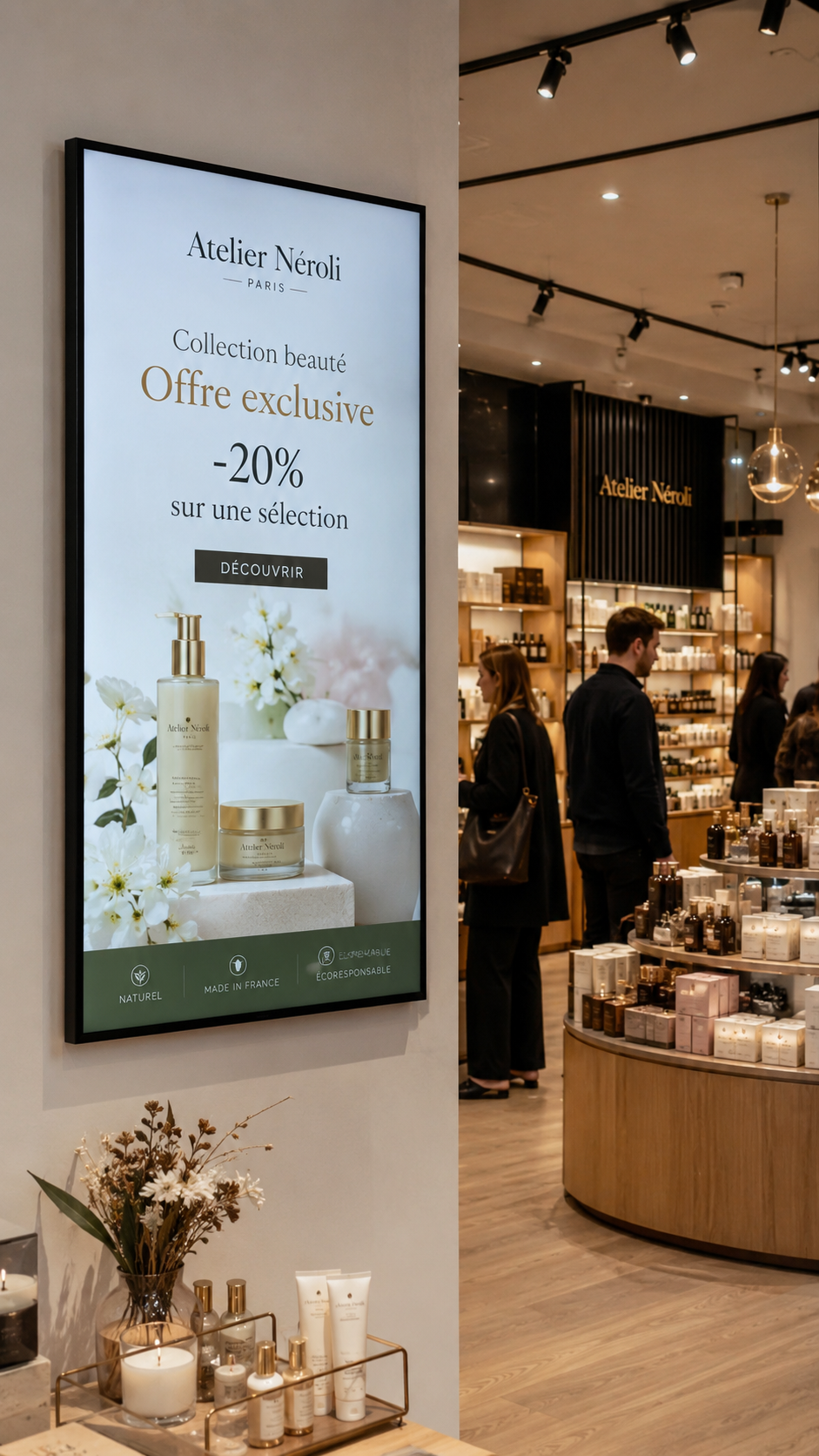 Affichage dynamique pour commerce