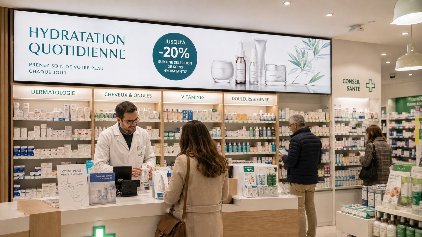 Solutions d'affichage dynamique pour pharmacie